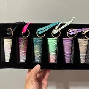 Starbucks Philippines Limited Edition Holiday Cold Cup Ornament Keychain Set